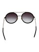 Gucci Web Accent Round Sunglasses