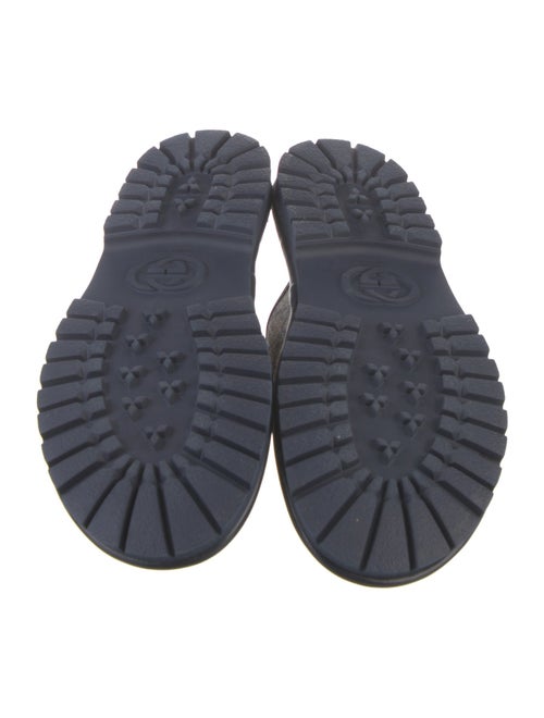 Gucci GG Supreme Leather Trim Embellishment Slides