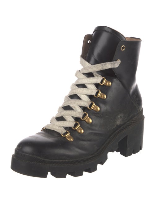 Gucci Leather Combat Boots