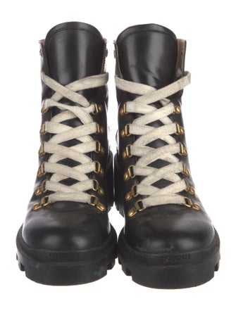 Gucci Leather Combat Boots