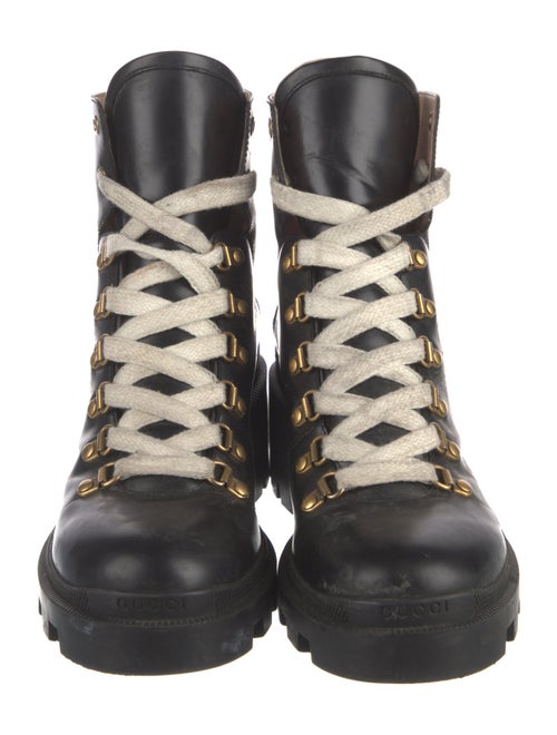 Gucci Leather Combat Boots