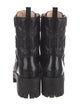 Gucci GG Logo Leather Combat Boots