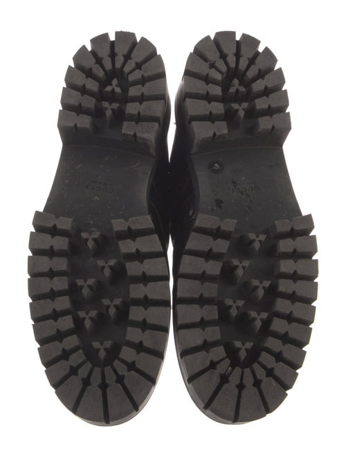 Gucci GG Logo Leather Combat Boots