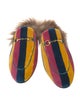 Gucci Velvet Colorblock Pattern Mules