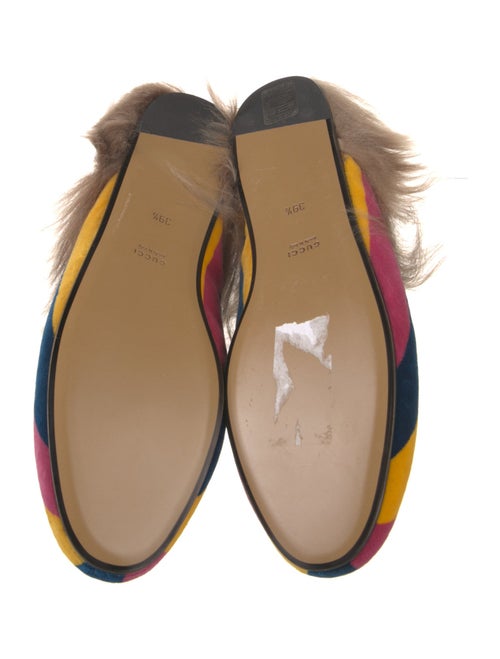Gucci Velvet Colorblock Pattern Mules