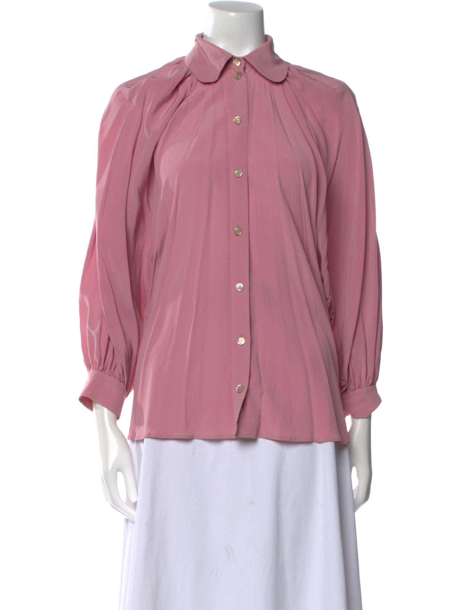 Gucci Three-Quarter Sleeve Button-Up Top
