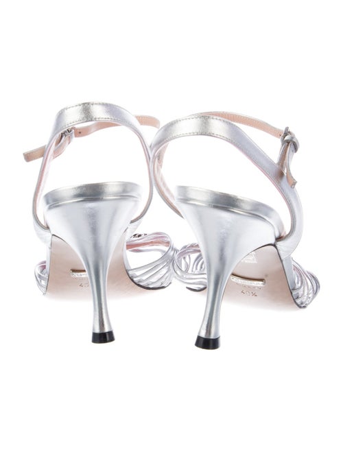 Gucci Interlocking G Logo Leather Slingback Sandals