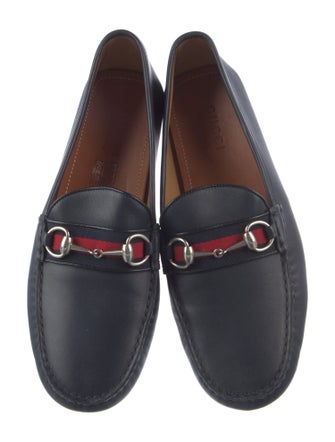 Gucci Web Accent Leather Drivers