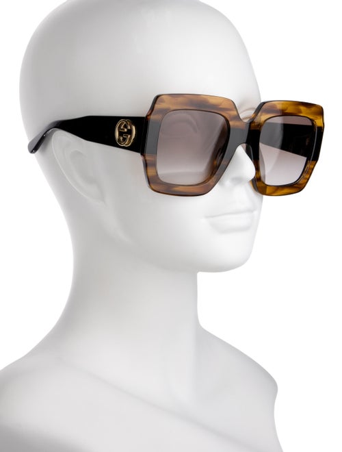 Gucci Interlocking G Logo Square Sunglasses
