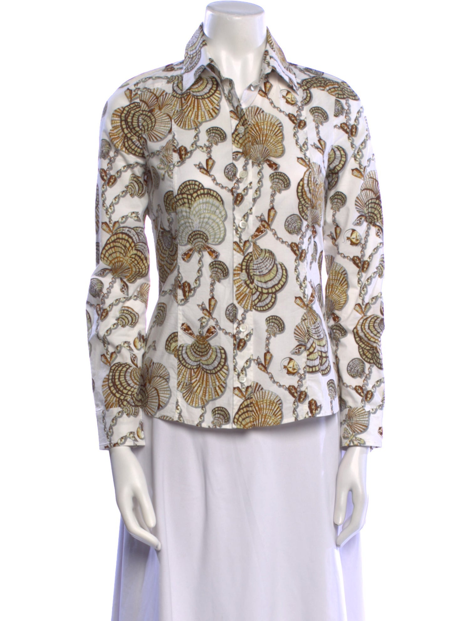 Gucci 2008 Printed Button-Up Top