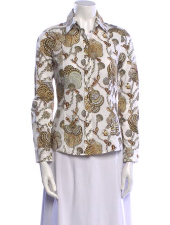 Gucci 2008 Printed Button-Up Top