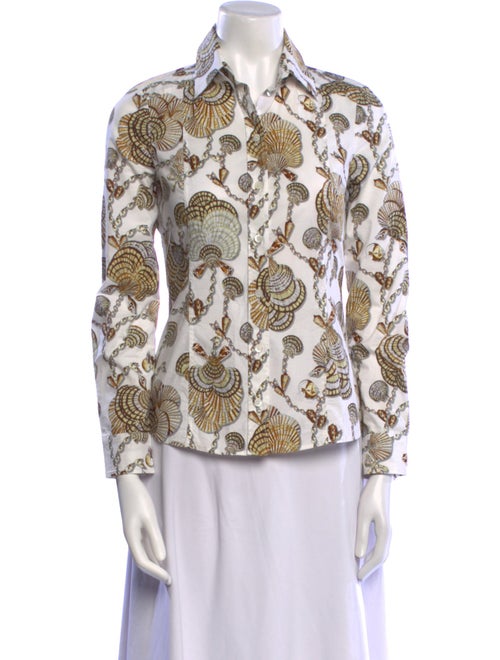 Gucci 2008 Printed Button-Up Top