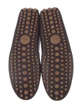 Gucci Web Accent Leather Drivers