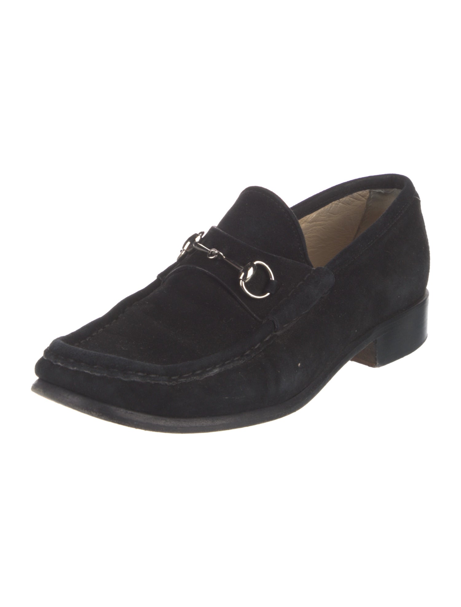 Gucci Horsebit Accent Suede Loafers
