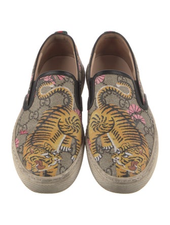 Gucci GG Supreme Leather Trim Embellishment Espadrilles