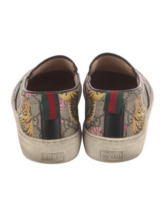 Gucci GG Supreme Leather Trim Embellishment Espadrilles