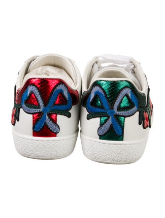 Gucci Web Accent Leather Sneakers