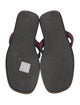 Gucci Web Accent Leather Flip Flops