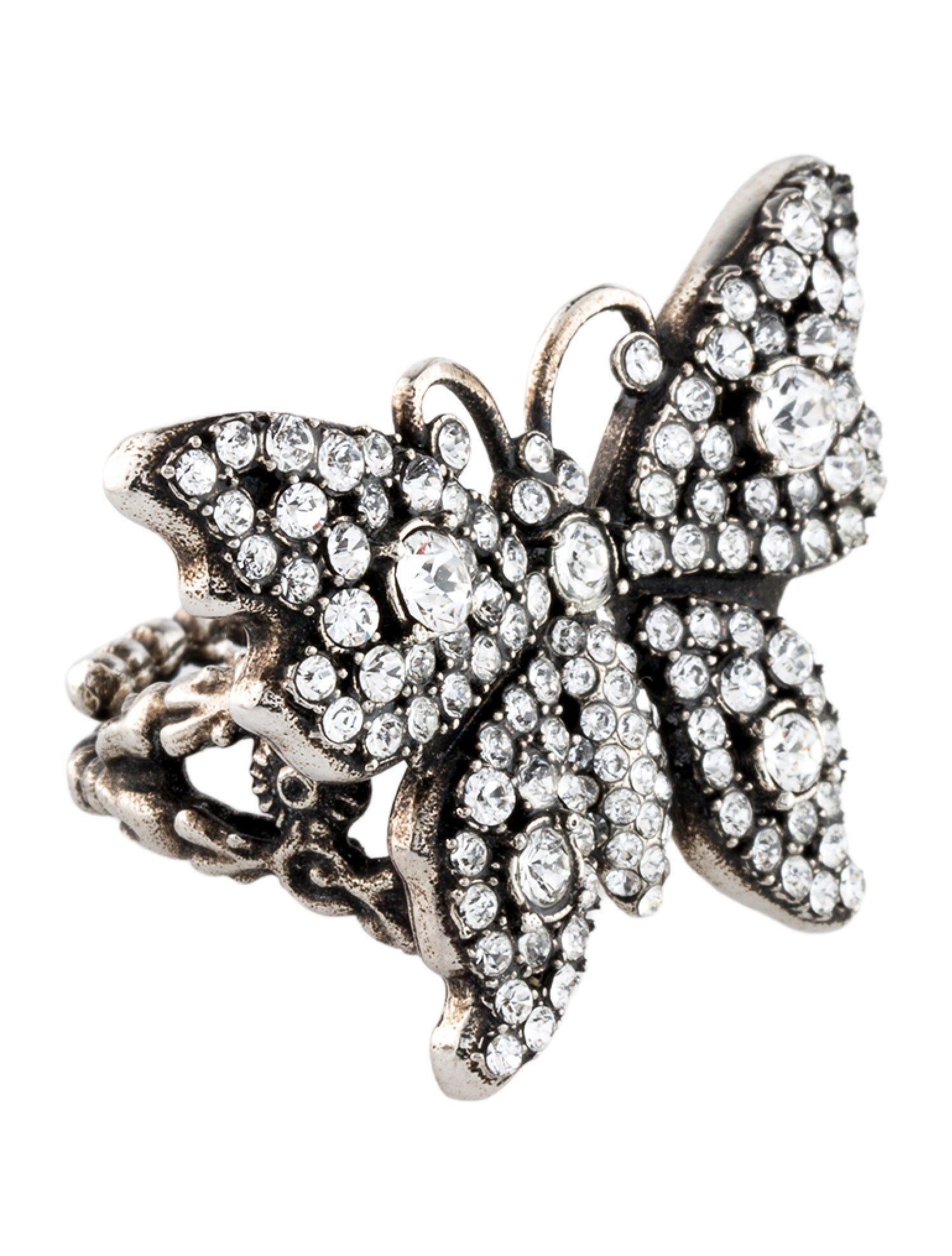 Gucci Crystal Butterfly Ring