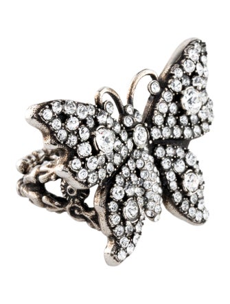 Gucci Crystal Butterfly Ring