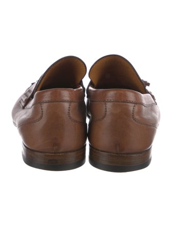 Gucci Bamboo Accent Leather Dress Loafers