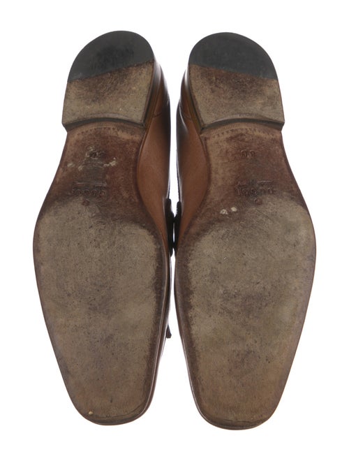 Gucci Bamboo Accent Leather Dress Loafers