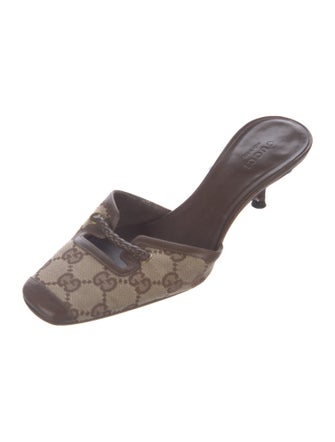 Gucci GG Canvas Canvas Mules