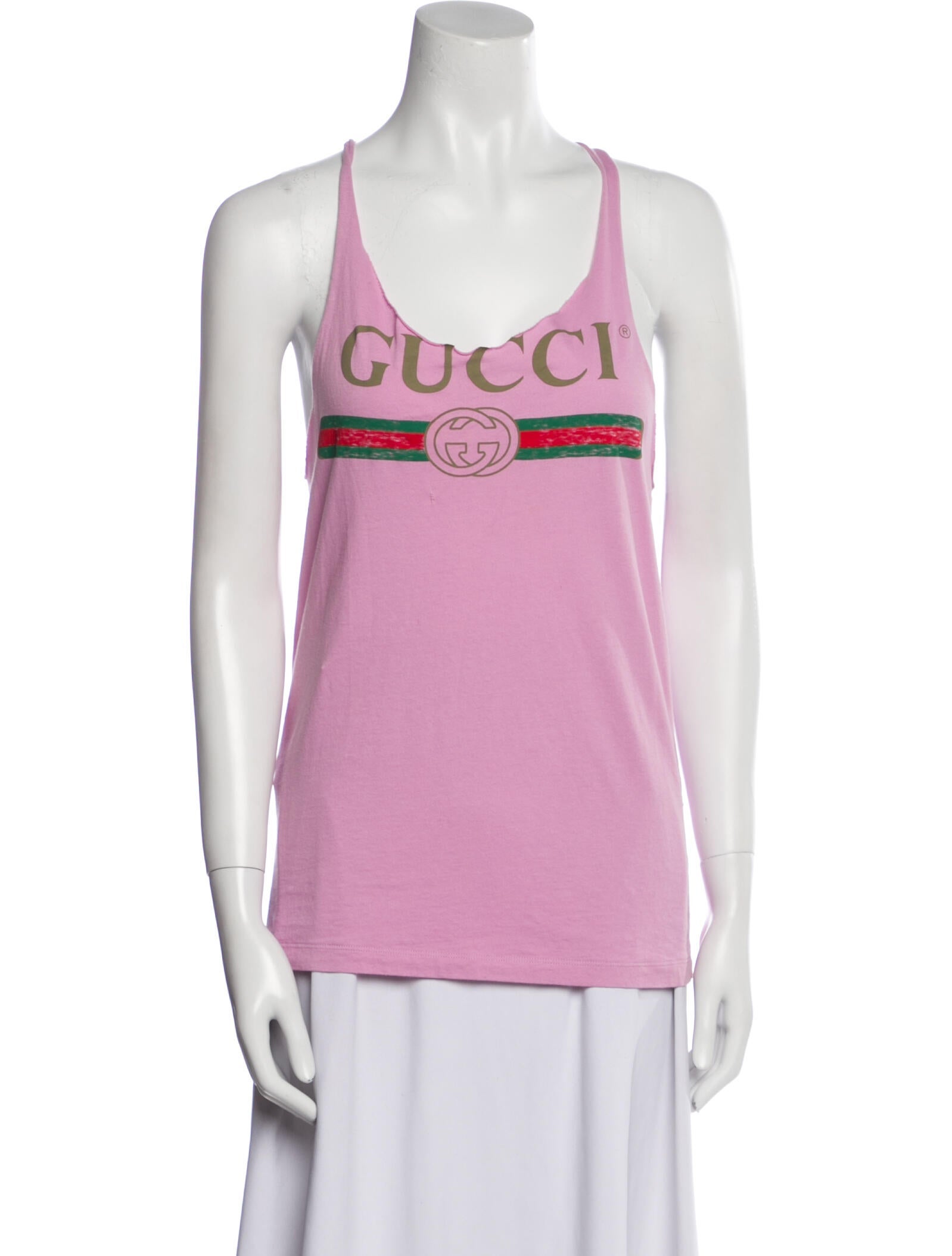 Gucci Graphic Print Scoop Neck Top