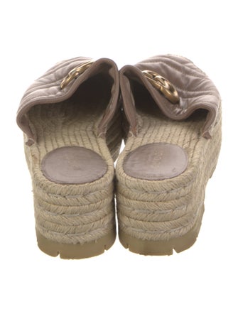 Gucci Double G Logo Leather Espadrilles