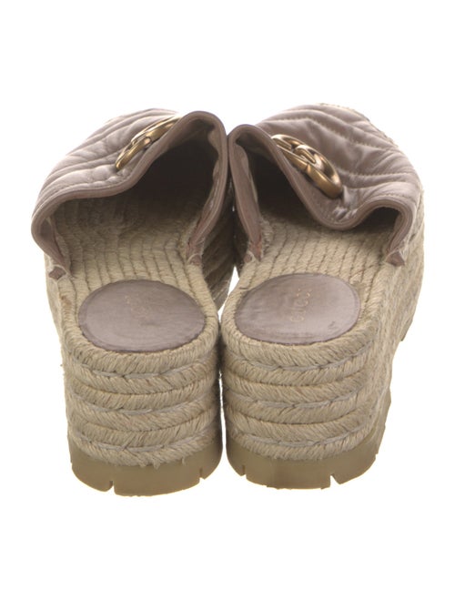 Gucci Double G Logo Leather Espadrilles