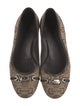 Gucci Horsebit Accent Canvas Ballet Flats