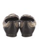 Gucci Horsebit Accent Canvas Ballet Flats