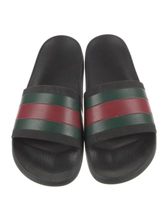 Gucci Web Accent Rubber Slides