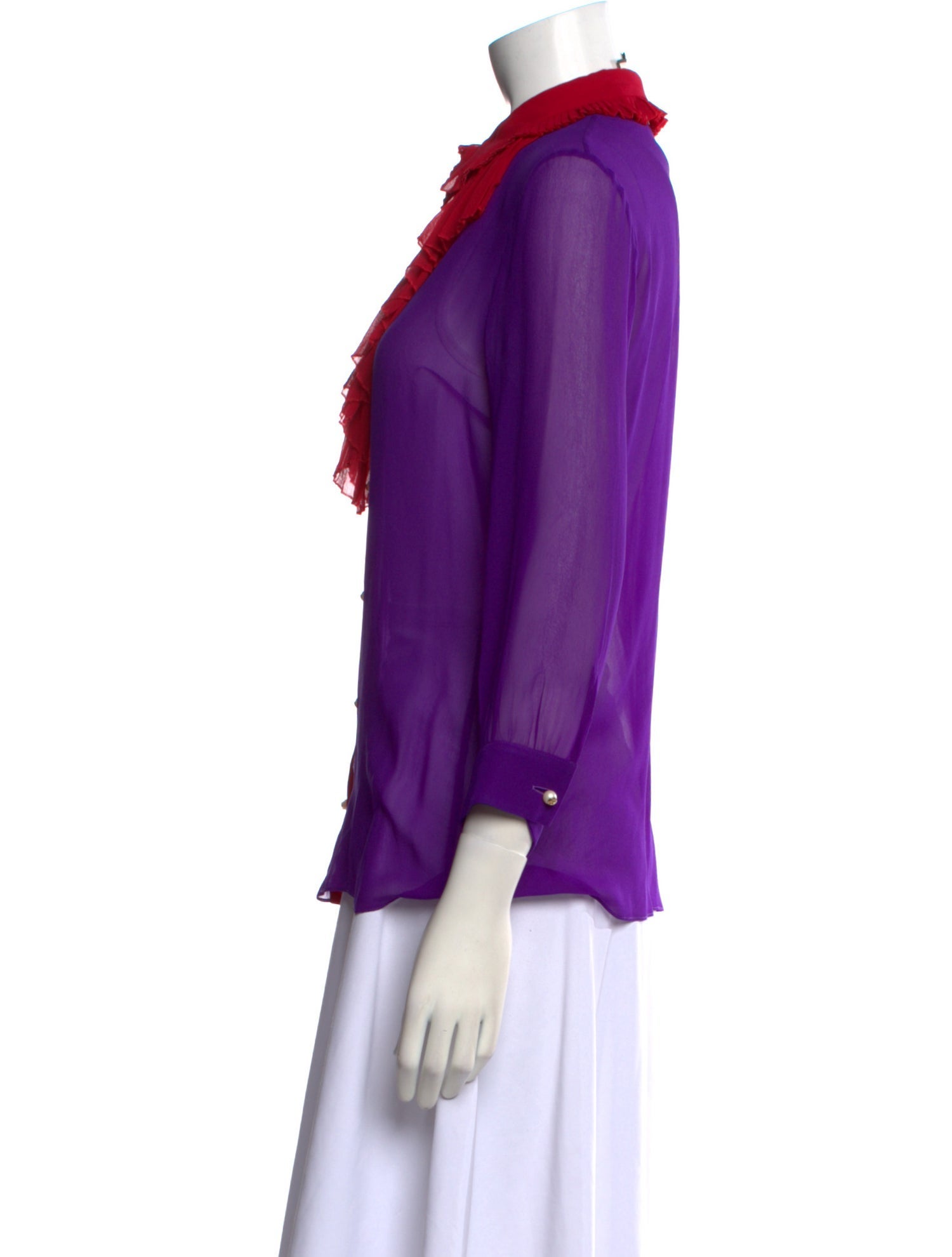 Gucci Silk Three-Quarter Sleeve Blouse