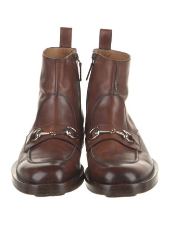 Gucci Horsebit Accent Leather Boots