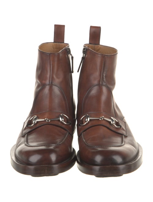 Gucci Horsebit Accent Leather Boots