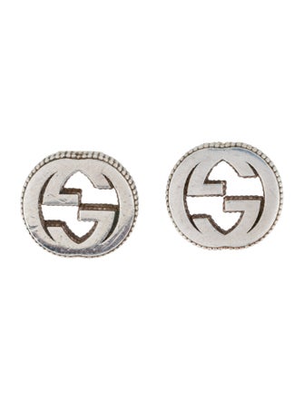 Gucci Interlocking G Textured Stud Earrings