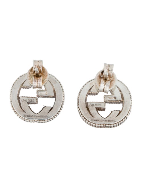 Gucci Interlocking G Textured Stud Earrings