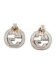 Gucci Interlocking G Textured Stud Earrings