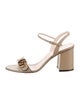 Gucci Double G Logo Leather Sandals