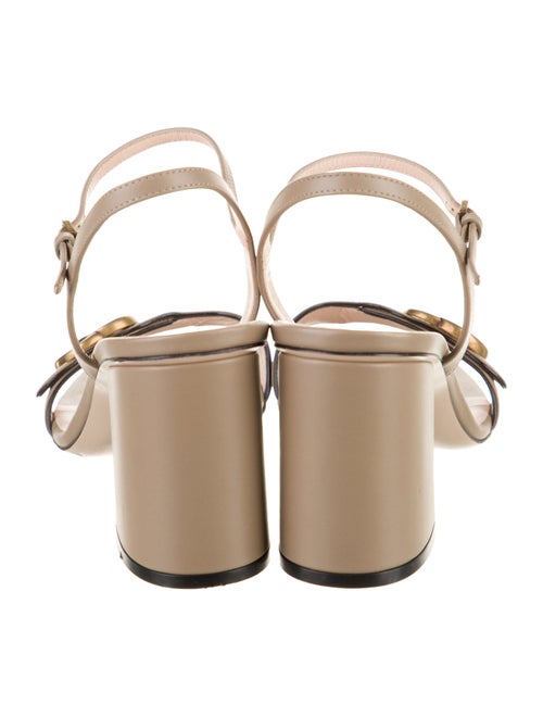 Gucci Double G Logo Leather Sandals