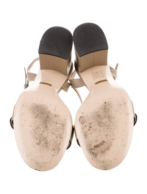 Gucci Double G Logo Leather Sandals