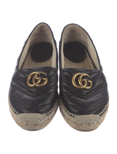 Gucci Double G Logo Leather Espadrilles