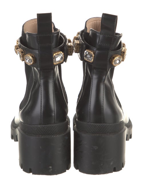 Gucci GG Crystal Leather Chelsea Boots