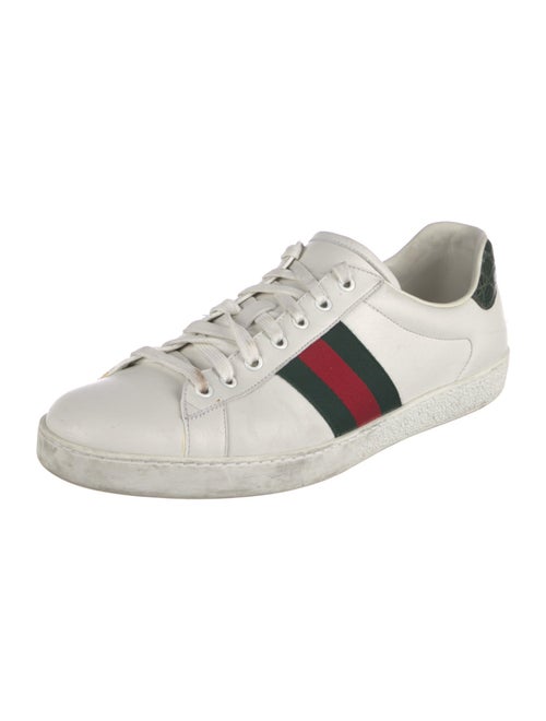 Gucci Web Accent Leather Sneakers