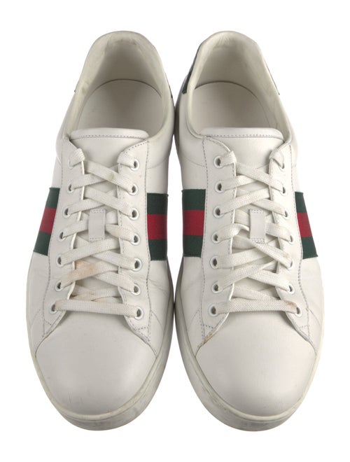 Gucci Web Accent Leather Sneakers