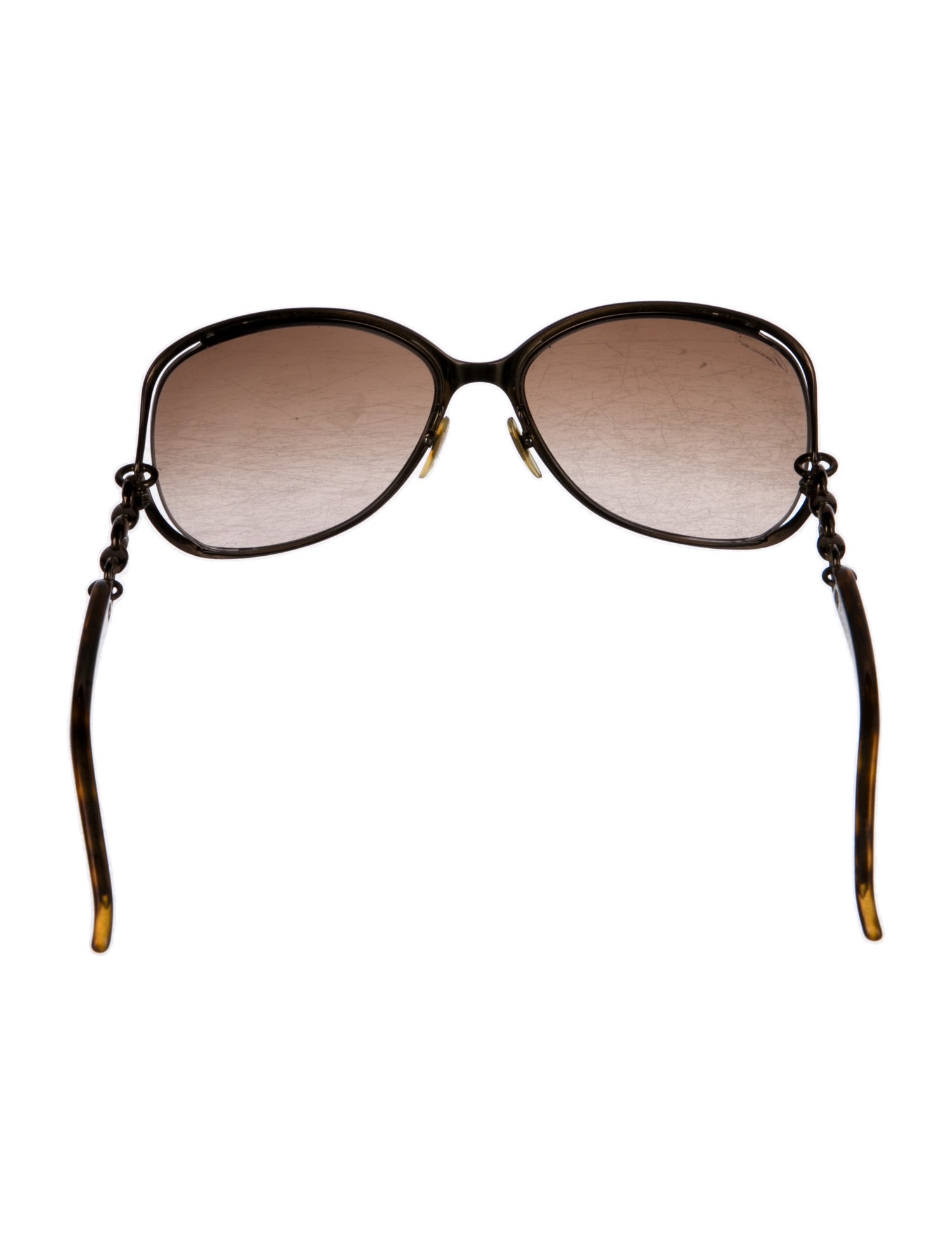 Gucci Marina Chain Accent Oversize Sunglasses
