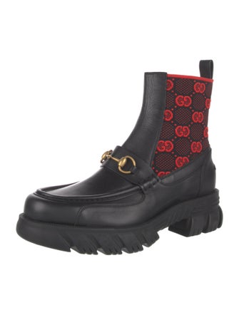 Gucci Horsebit Accent Leather Sock Boots