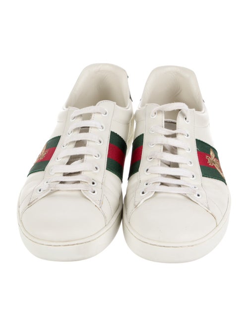 Gucci Web Accent Leather Sneakers