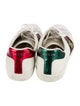 Gucci Web Accent Leather Sneakers